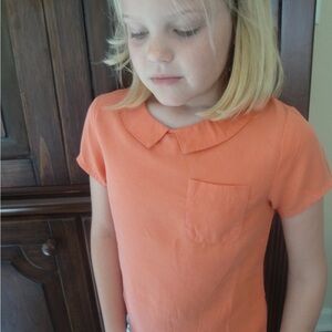 Mini Boden Vibrant Melon Blouse Size 8